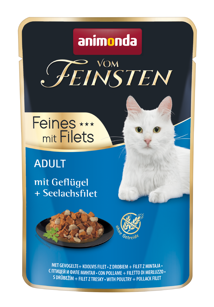 animonda Katzen-Nassfutter Filet Geflügel+Seelachsfilet